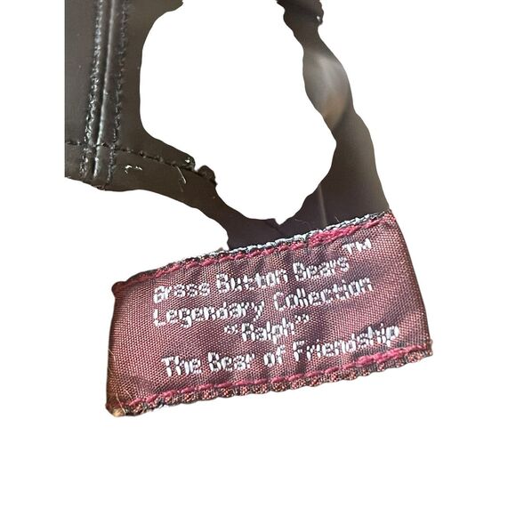 New Brass Button Bear Brown Teddy Friendship Aviator Ralph Stuffed Animal - Picture 11 of 13